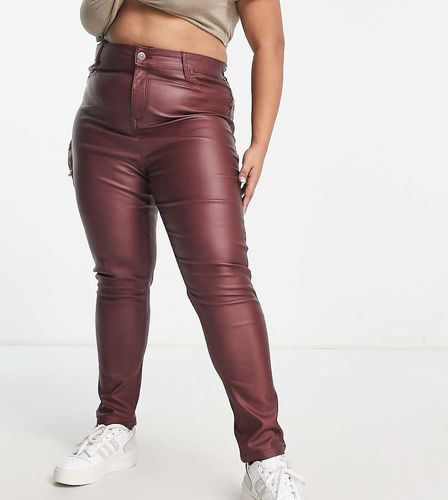 Jeans skinny spalmati bordeaux - Yours - Modalova