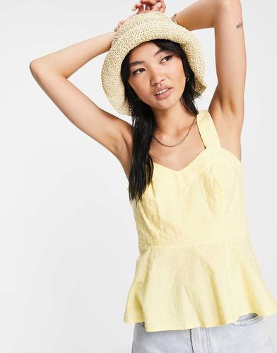 Blusa senza maniche in cotone pallido - YELLOW - Y.A.S - Modalova