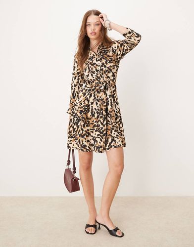 YAS - Vestito camicia corto con stampa leopardata - Y.A.S - Modalova