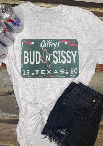 Bud N Sissy Texas T-Shirt Tee - Light Grey - unsigned - Modalova