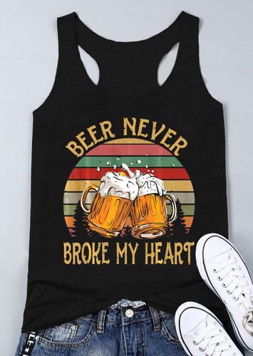 Beer Never Broke My Heart Tank - Black - unsigned - Modalova