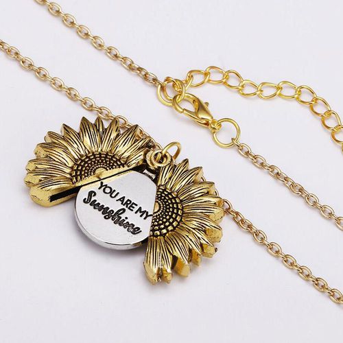 You Are My Sunshine Sunflower Pendant Necklace - unsigned - Modalova