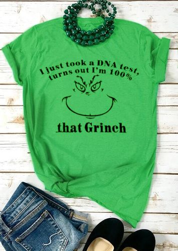 Grinch O-Neck T-Shirt Tee - Green - unsigned - Modalova