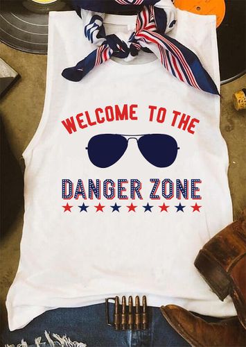 Welcome To The Danger Zone Tank - White - unsigned - Modalova