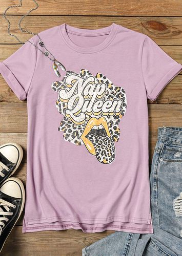 Nap Queen Leopard Lips T-Shirt Tee - Pink - unsigned - Modalova