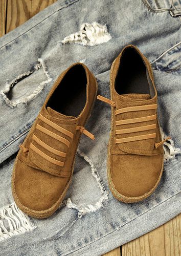 Vintage Slip On Round Toe Flat Sneakers - unsigned - Modalova