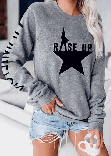 Rise Up Star Sweatshirt - Gray - unsigned - Modalova