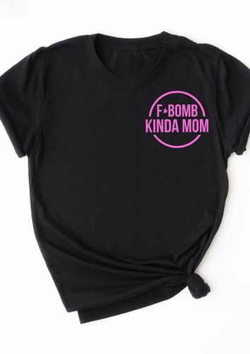 F-Bomb Kinda Mom Star T-Shirt Tee - Black - unsigned - Modalova