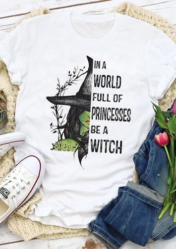 Halloween Be A Witch T-Shirt Tee - White - unsigned - Modalova