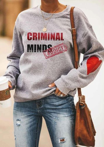 Criminal Minds Addict Heart Sweatshirt - Gray - unsigned - Modalova