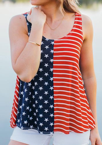 American Flag Star Tank without Necklace - unsigned - Modalova