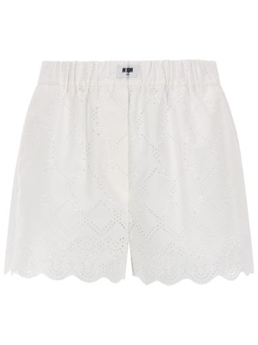 Msgm shorts con motivo traforato - msgm - Modalova
