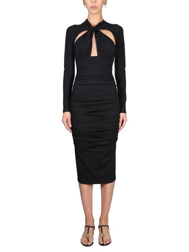 Longuette dress with cut-out - dolce & gabbana - Modalova