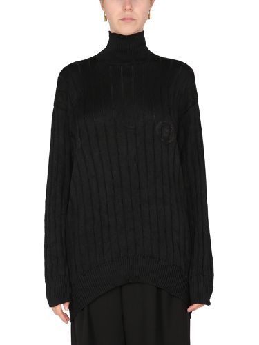 Oversized turtleneck pullover - balenciaga - Modalova