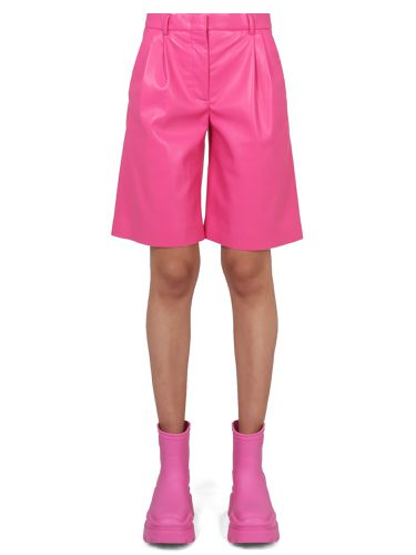 Msgm faux leather bermuda shorts - msgm - Modalova