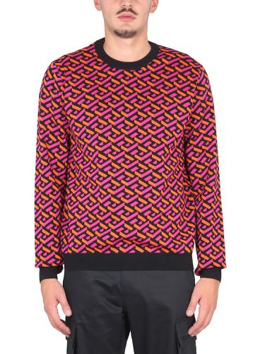 Versace jacquard jersey la greca - versace - Modalova