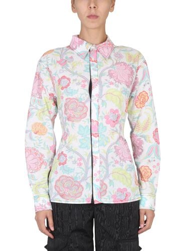 Marine serre floral print shirt - marine serre - Modalova