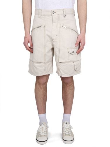 Marant peio denim bermuda shorts - marant - Modalova