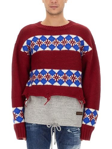 Dsquared jacquard knit - dsquared - Modalova