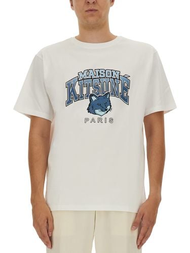 Maison kitsuné logo print t-shirt - maison kitsuné - Modalova