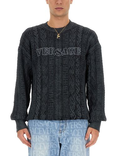 Versace knit with greek braid work - versace - Modalova