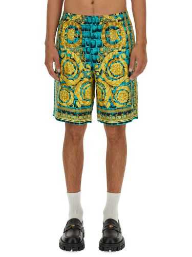 Versace twill bermuda shorts - versace - Modalova