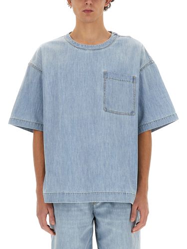 Bottega veneta denim t-shirt - bottega veneta - Modalova