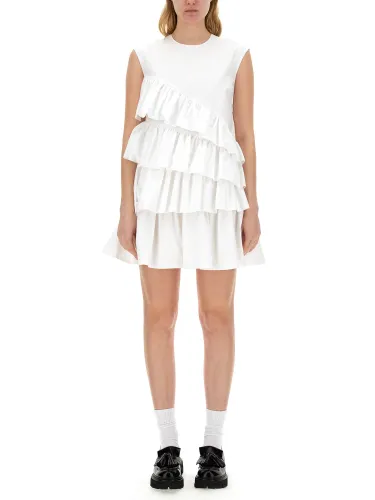 Msgm dress with ruffles - msgm - Modalova