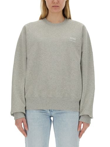 Ami paris sweatshirt with logo - ami paris - Modalova