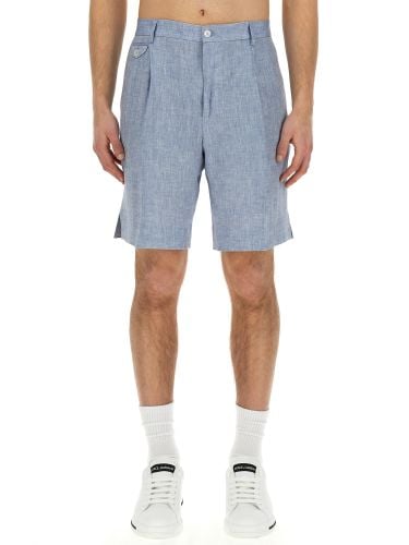 Linen bermuda shorts - dolce & gabbana - Modalova