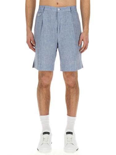 Linen bermuda shorts - dolce & gabbana - Modalova