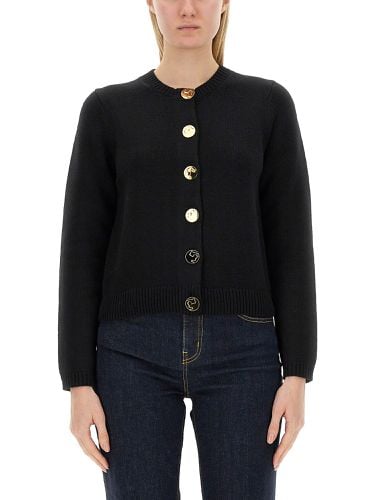 Tory burch cardigan with logo - tory burch - Modalova