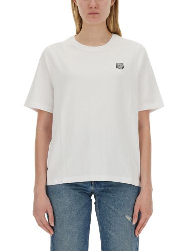 T-shirt with fox patch - maison kitsuné - Modalova