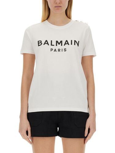 Balmain logo print t-shirt - balmain - Modalova