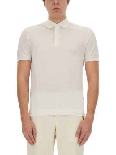 Zegna cotton and silk polo shirt - zegna - Modalova