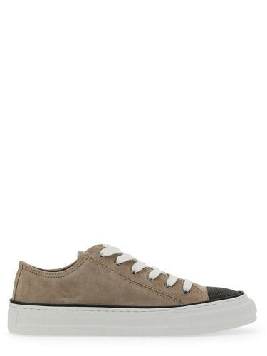 Sneaker with precious toe - brunello cucinelli - Modalova