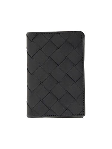 Woven card holder with flap - bottega veneta - Modalova