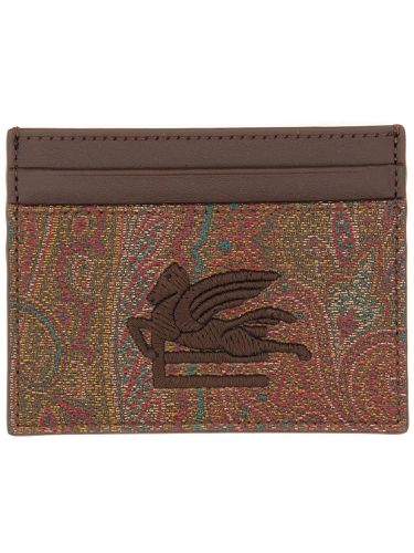 Paisley card holder with pegasus - etro - Modalova