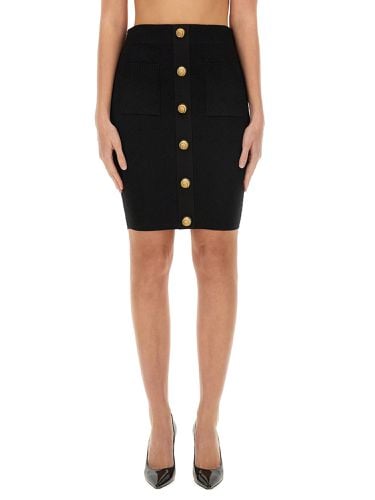 Balmain "vichy" knit skirt - balmain - Modalova