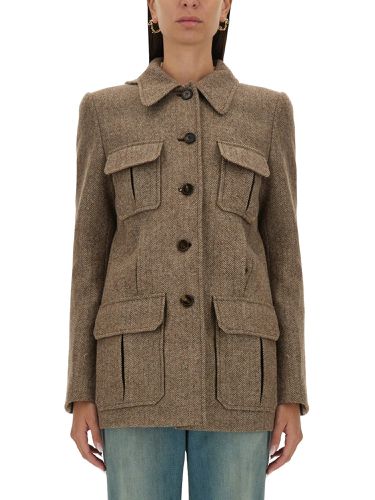 Long wool military style jacket - chloe' - Modalova