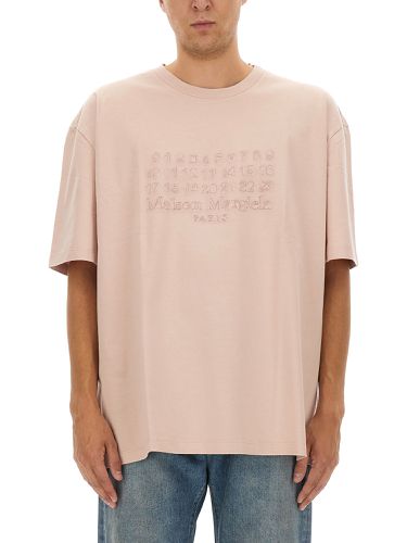 T-shirt with embroidered logo - maison margiela - Modalova