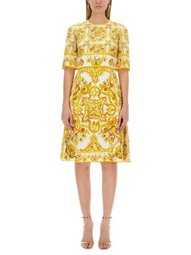 Silk charmeuse midi dress - dolce & gabbana - Modalova