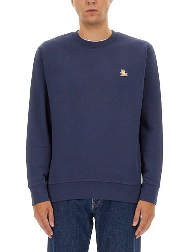 Sweatshirt with logo patch - maison kitsuné - Modalova