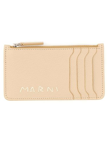 Marni card holder with logo - marni - Modalova