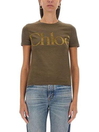 Chloe' t-shirt with logo - chloe' - Modalova