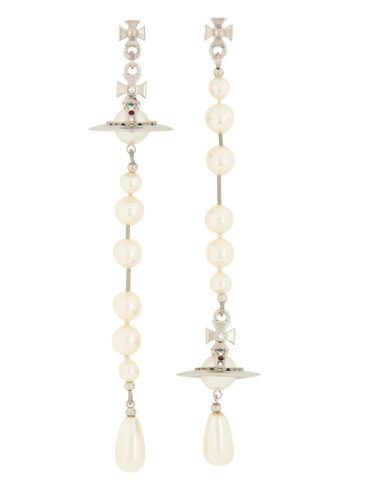 Broken pearl" dangle earrings - vivienne westwood - Modalova