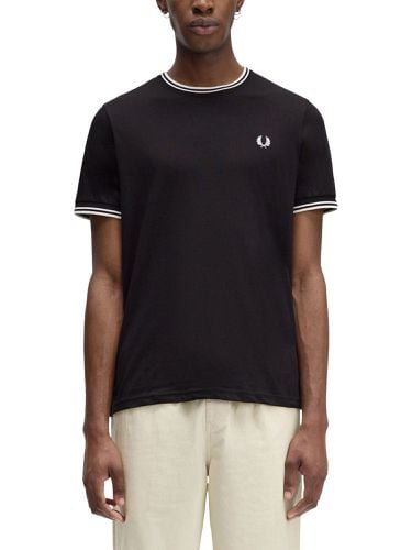 T-shirt with logo embroidery - fred perry - Modalova