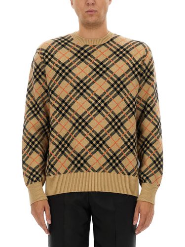 Burberry cashmere check sweater - burberry - Modalova