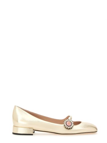 Mary-jane preshoes" ballerina in kidskin - valentino garavani - Modalova