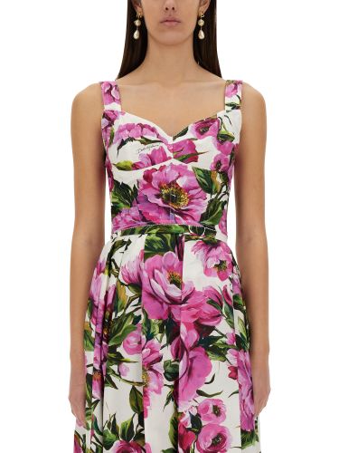 Peony print bustier top - dolce & gabbana - Modalova